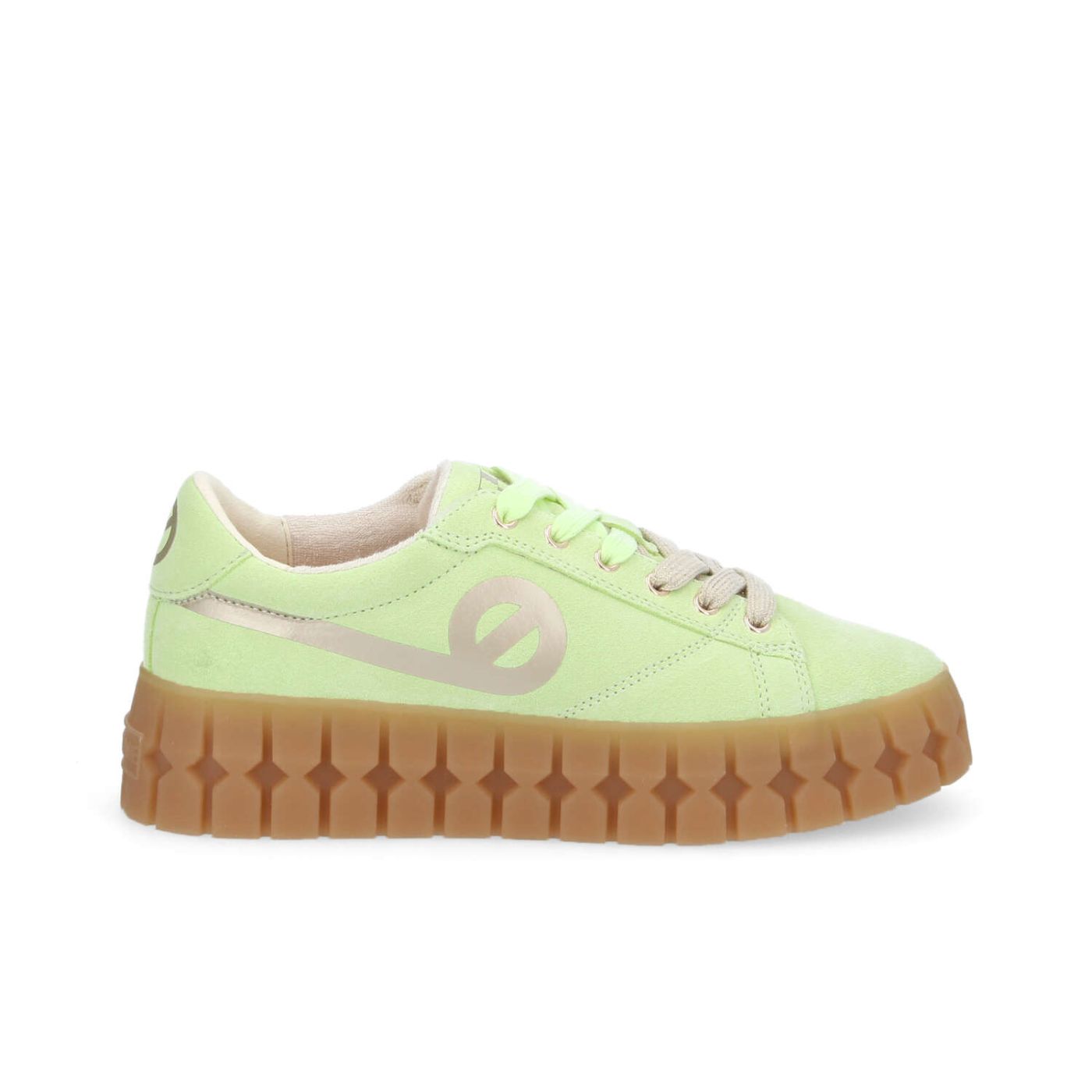 PLAY SNEAKER W - SUEDE/PRINT - GREEN/GOLD